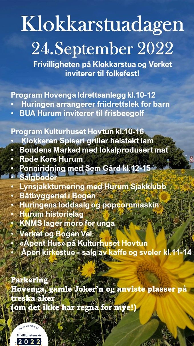 Besøk oss på klokkarstuadagen på lørdag!